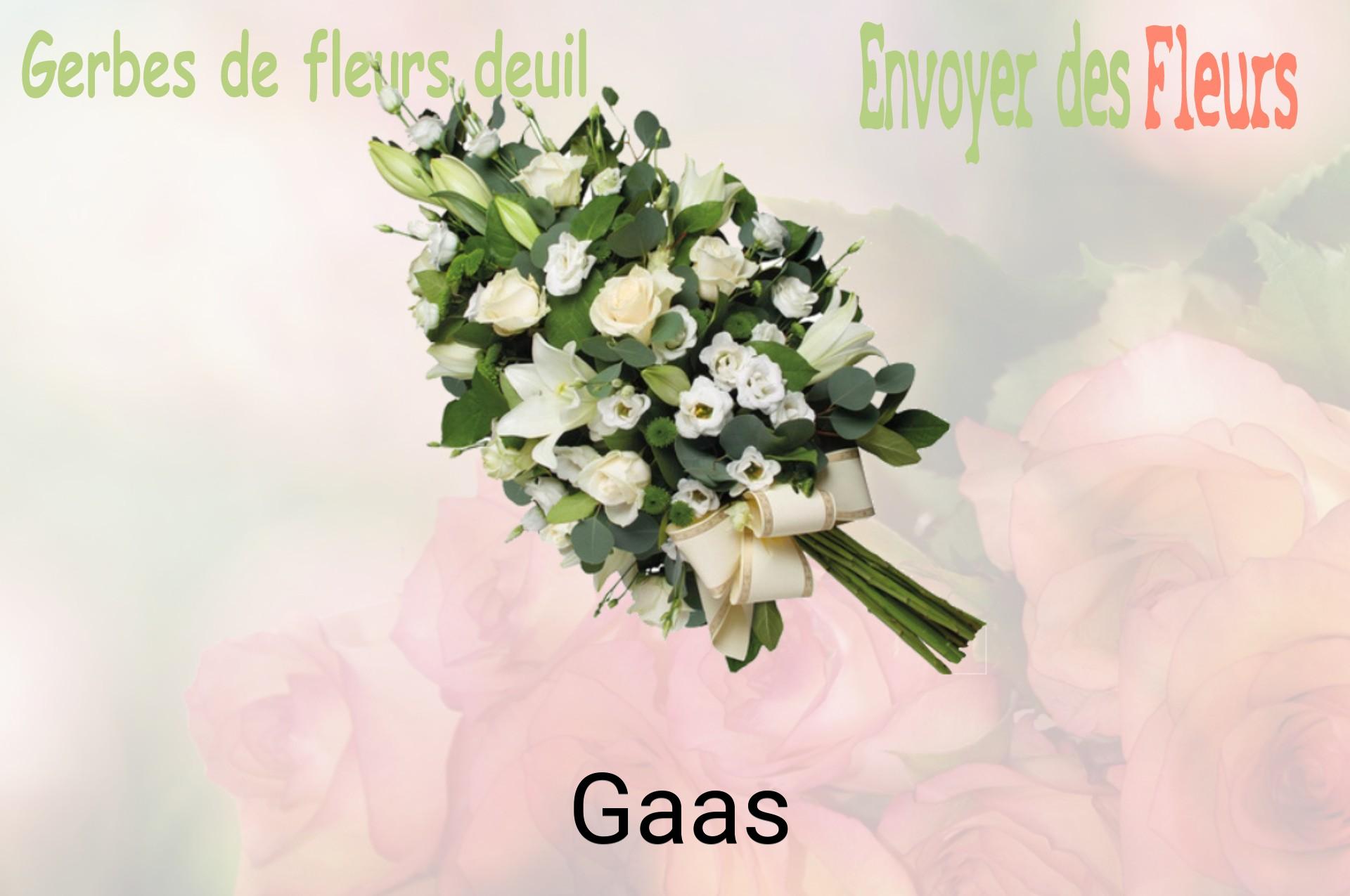 Gerbe de fleurs de deuil livrée à Gaas